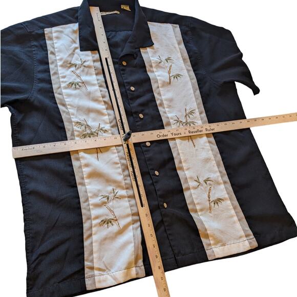 Batik Bay Hawaiian Shirt Mens XL Short Sleeve Tropical Vacation Palm Tree Resort - Picture 12 of 16